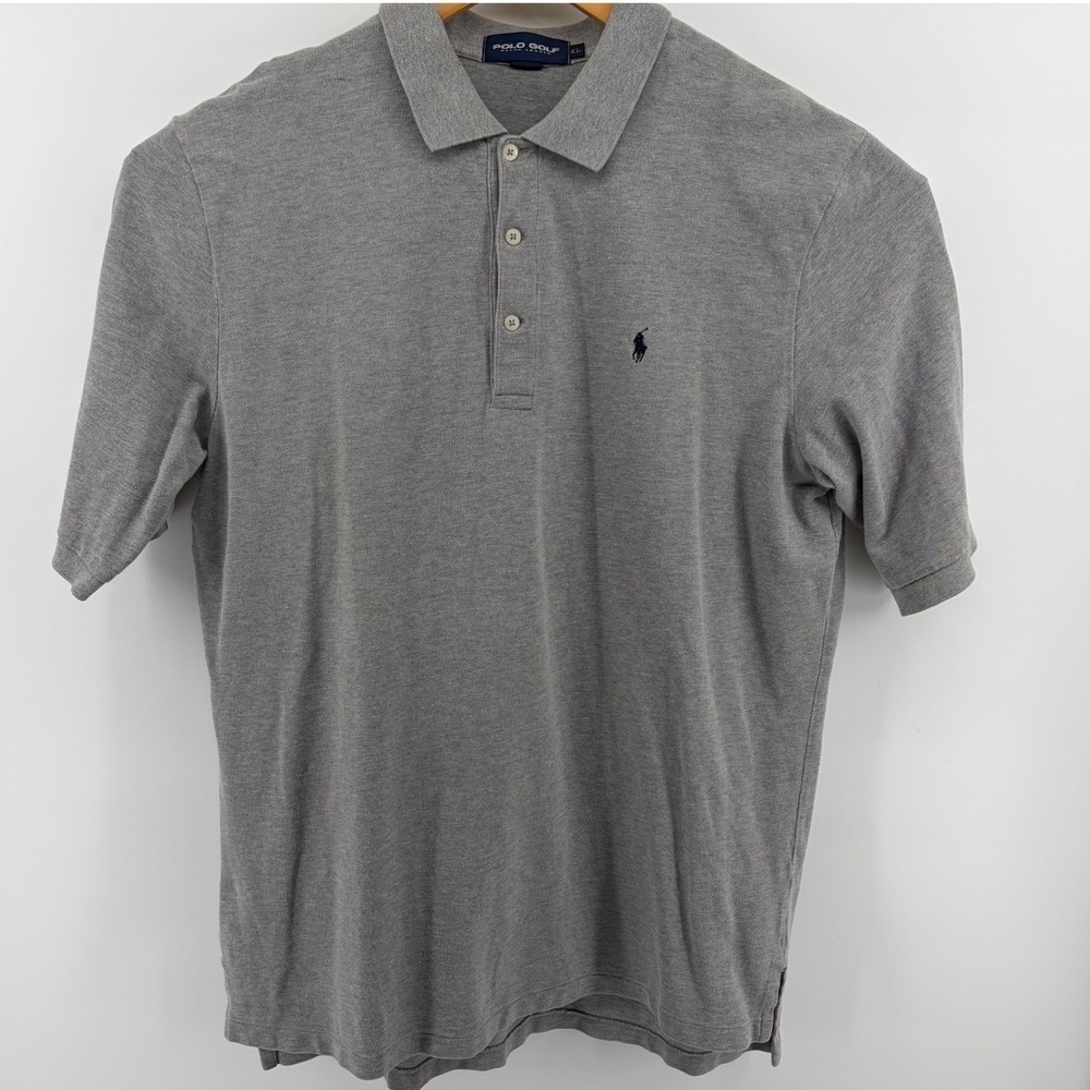 Polo Golf Ralph Lauren Mens XL Gray Polo Shirt Short Sleeve Golf Casual - Picture 2 of 9